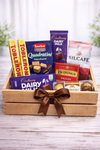 Premium chocolate coffee and tea gift crate with Toblerone, Cadbury, Ferrero Rocher, Twinings tea and Loacker wafers in the Philippines
