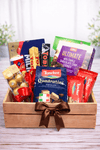 Ultimate chocolate gift crate with Ferrero, Cadbury, Toblerone, assorted chocolates, wafers and Triple Chocolate Chip Cookies baking mix